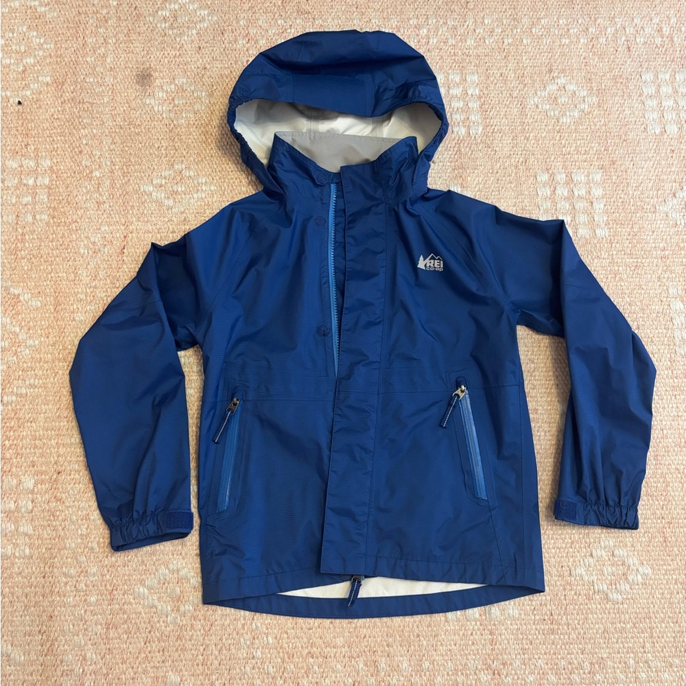 REI Co-op Rainier Kids Waterproof Blue Raincoat